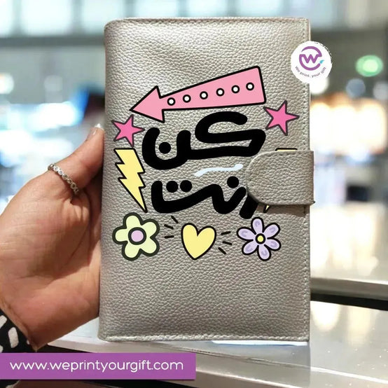 Leather wallet - inspirational quotes - WE PRINT