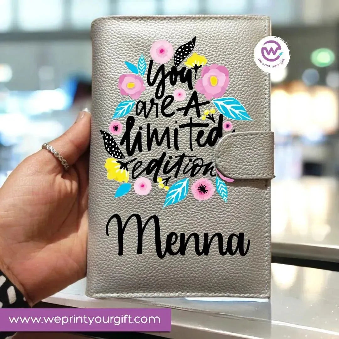 Leather wallet- inspirational quotes with Names - WE PRINT