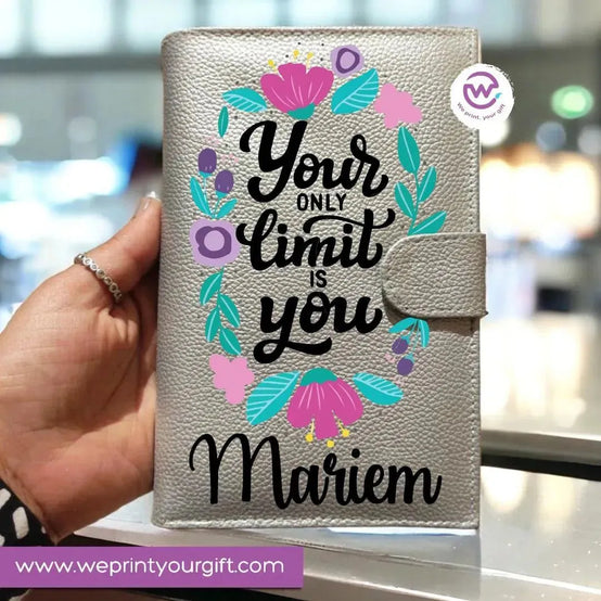 Leather wallet- inspirational quotes with Names - WE PRINT