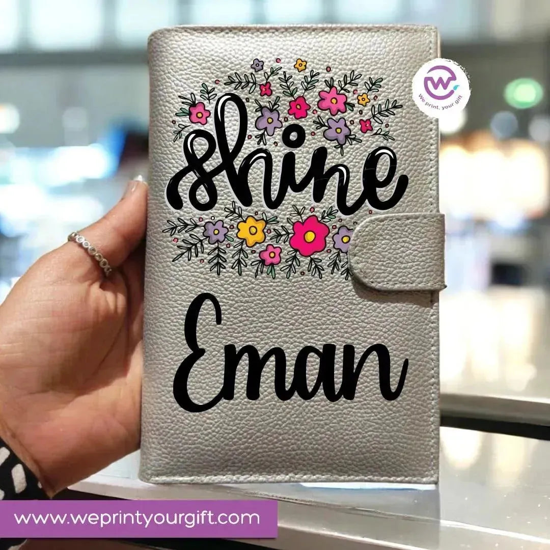 Leather wallet- inspirational quotes with Names - WE PRINT