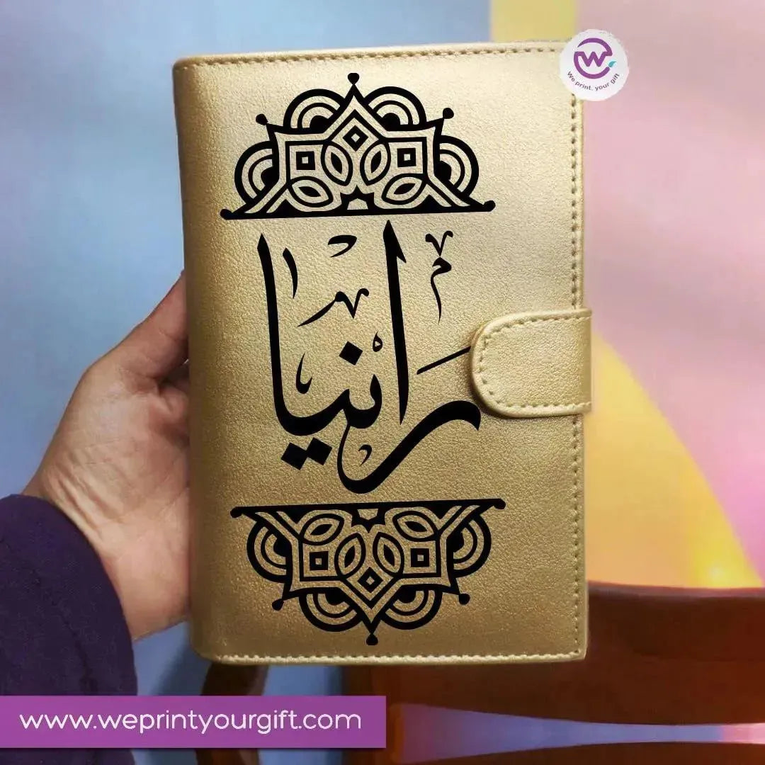 Leather wallet -Names -A - WE PRINT