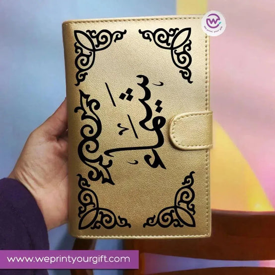 Leather wallet -Names -A - WE PRINT