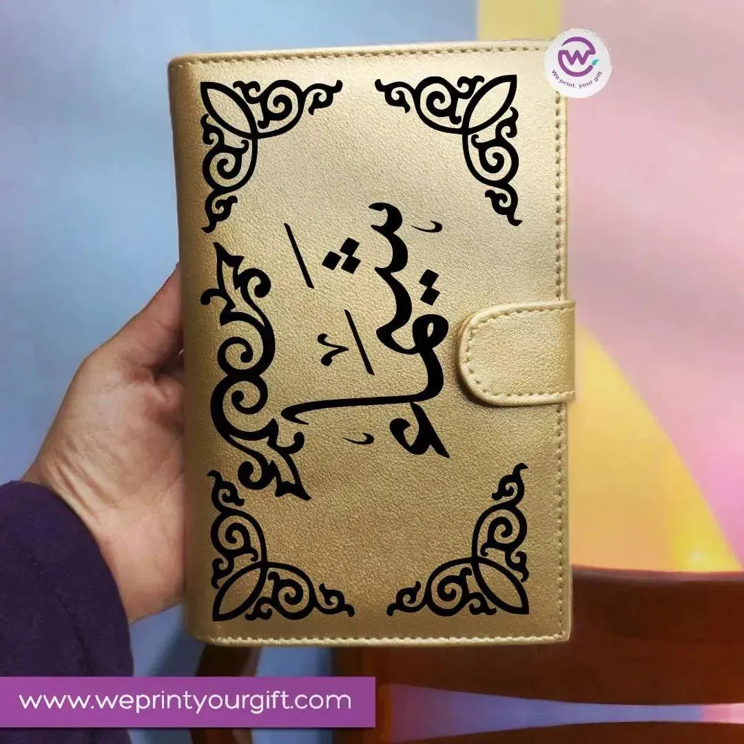 Leather wallet -Names -A - WE PRINT