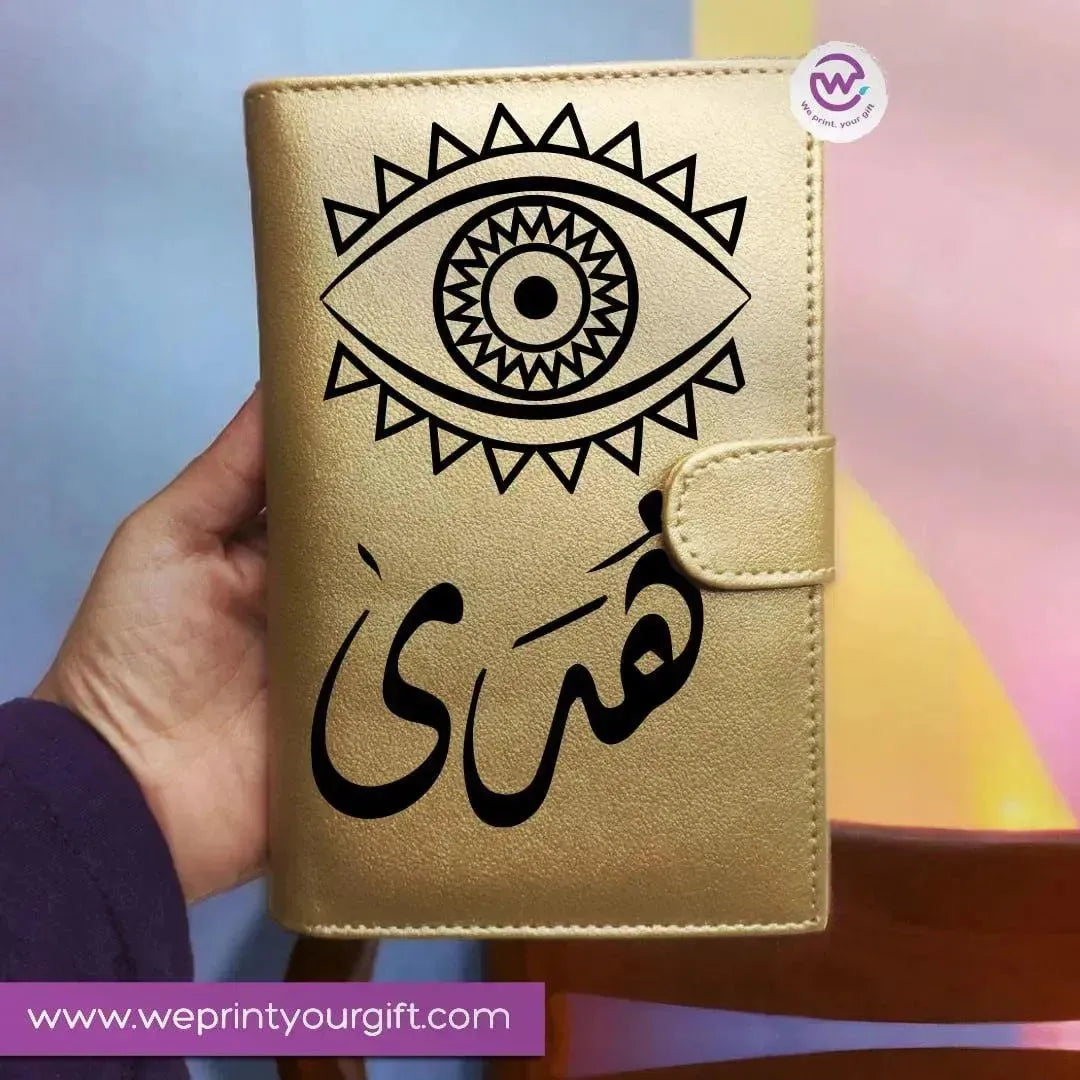 Leather wallet -Names -A - WE PRINT