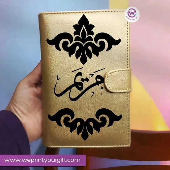 Leather wallet -Names -A - WE PRINT