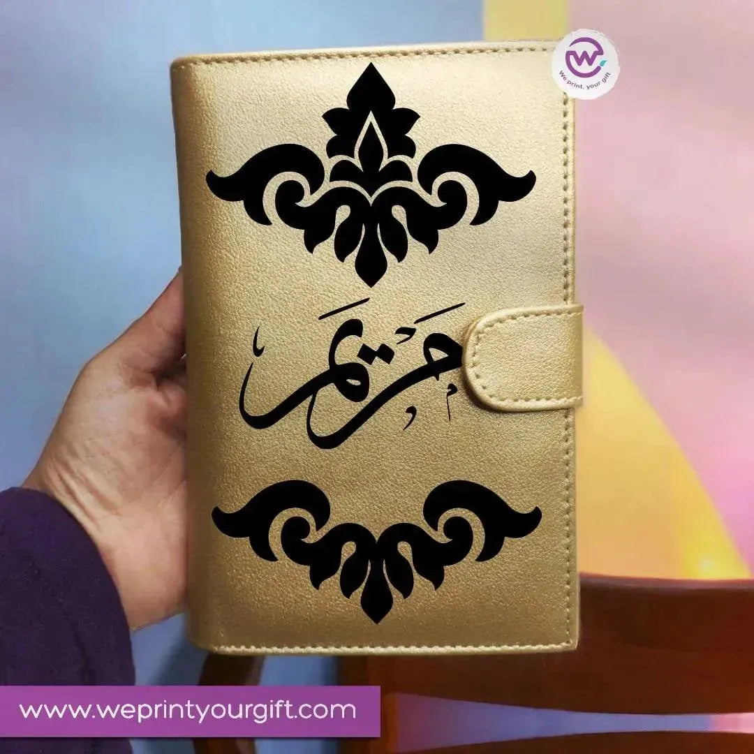 Leather wallet -Names -A - WE PRINT