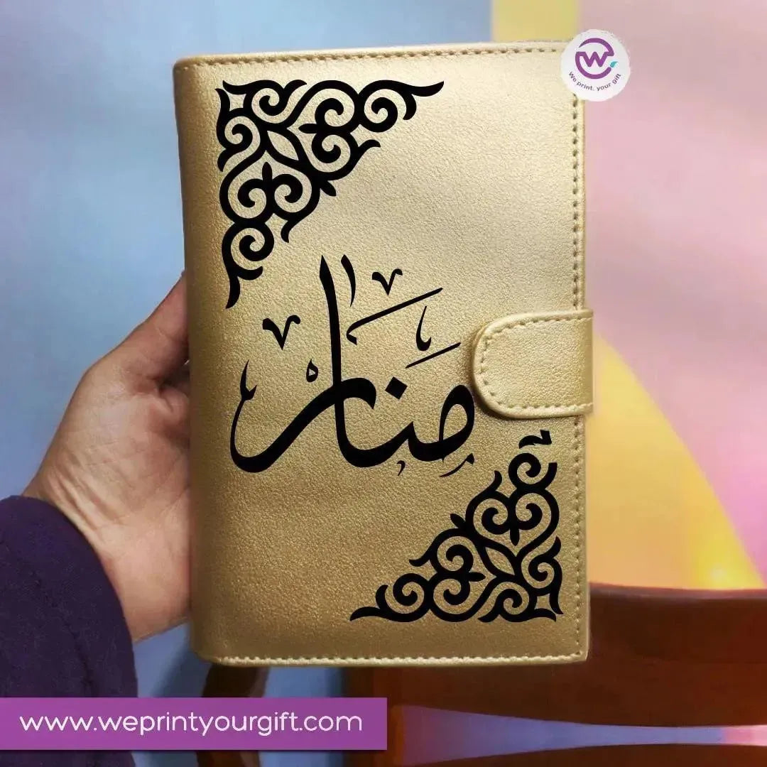 Leather wallet -Names -A - WE PRINT