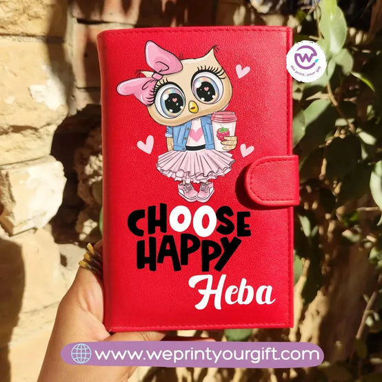 leather wallet-Owl - WE PRINT