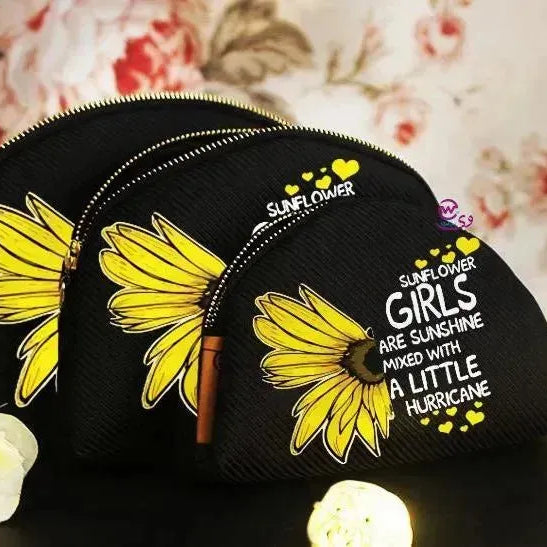 Make-up cases set - Sunflower Names - WE PRINT