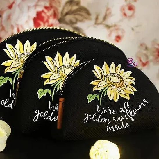 Make-up cases set - Sunflower Names - WE PRINT