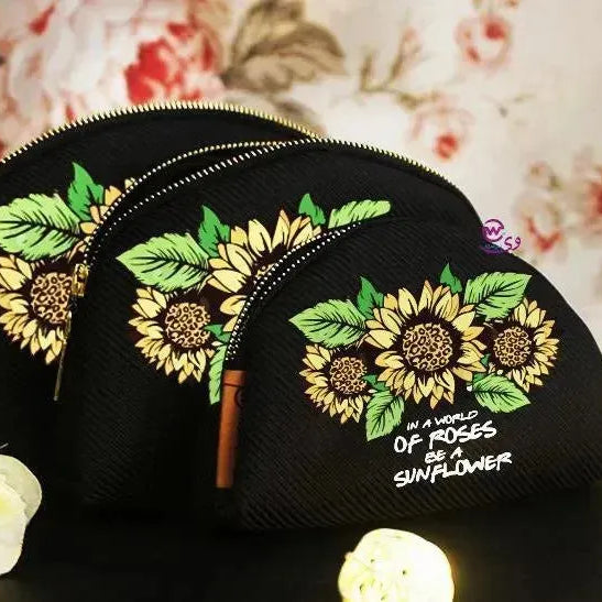 Make-up cases set - Sunflower Names - WE PRINT