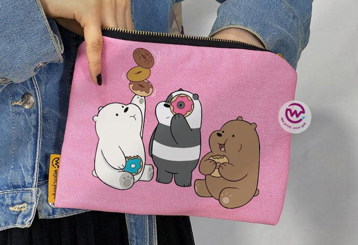 Makeup & Pencil Case-Cottons Duck - Three Bears - weprint.yourgift