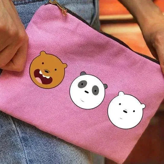 Makeup & Pencil Case-Cottons Duck - We Bear Bears - WE PRINT