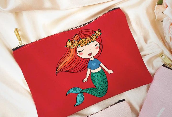 Makeup & Pencil Case-Cottons Duck - Mermaid - weprint.yourgift