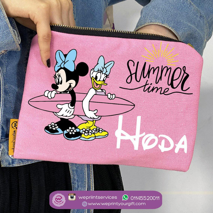 Makeup & Pencil Case-Cottons Duck - Minnie Mouse -Summer - weprint.yourgift