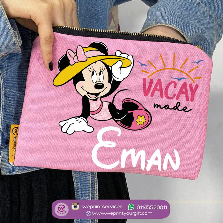 Makeup & Pencil Case-Cottons Duck - Minnie Mouse -Summer - weprint.yourgift
