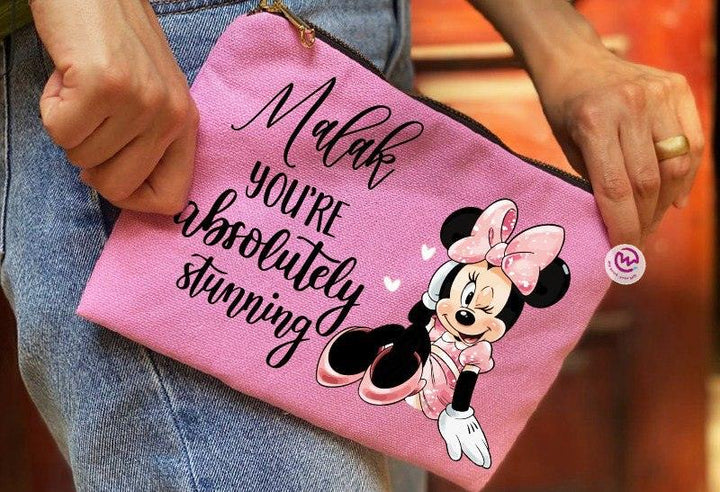 Makeup & Pencil Case-Cottons Duck - Minnie Mouse - weprint.yourgift