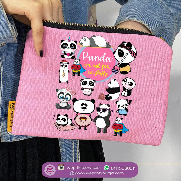 Makeup & Pencil Case-Cottons Duck - Panda - weprint.yourgift
