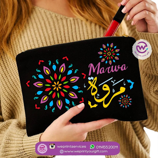 Makeup &Pencil Case- Mandala names - WE PRINT