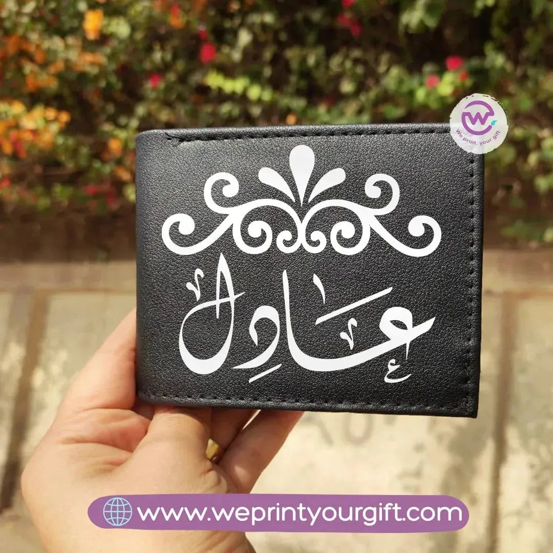 Men Leather Wallet-Arabic Names - WE PRINT