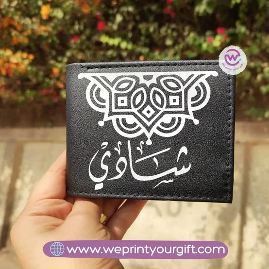 Men Leather Wallet-Arabic Names - WE PRINT
