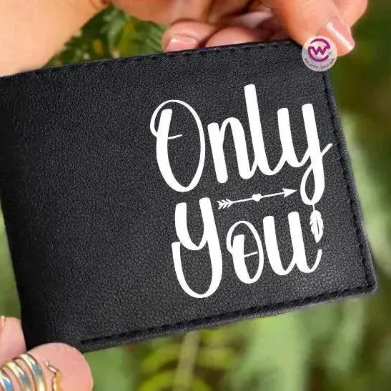 Men Leather Wallet- Love is -A - WE PRINT