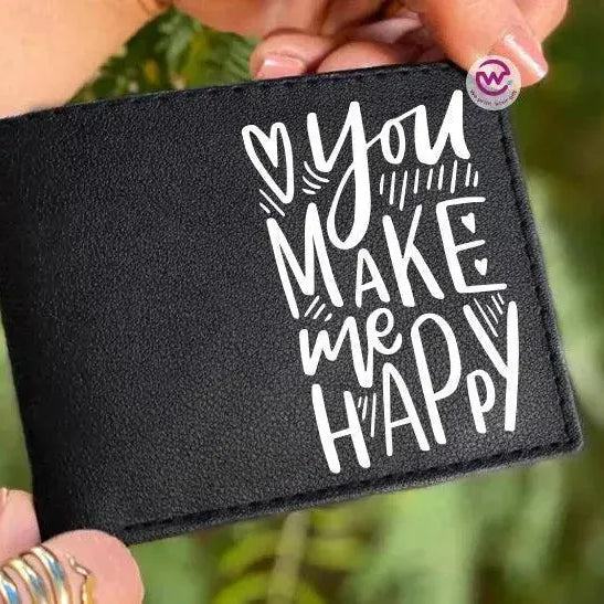 Men Leather Wallet- Love is -A - WE PRINT