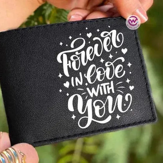 Men Leather Wallet- Love is -A - WE PRINT