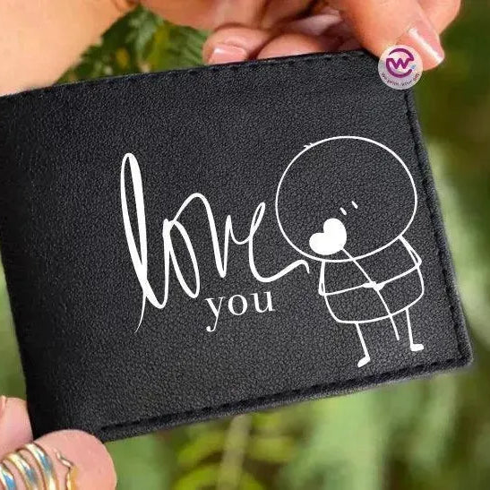 Men Leather Wallet- Love is -A - WE PRINT