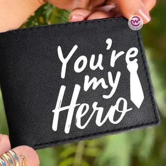 Men Leather Wallet- Love is -A - WE PRINT