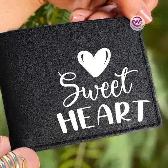 Men Leather Wallet- Love is -A - WE PRINT