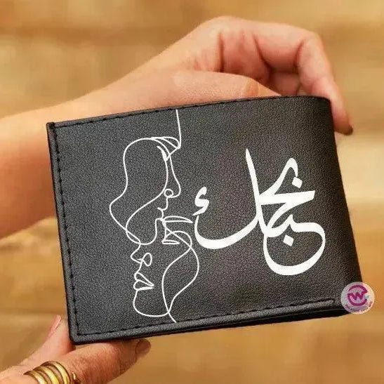 Men Leather Wallet- Love is - WE PRINT