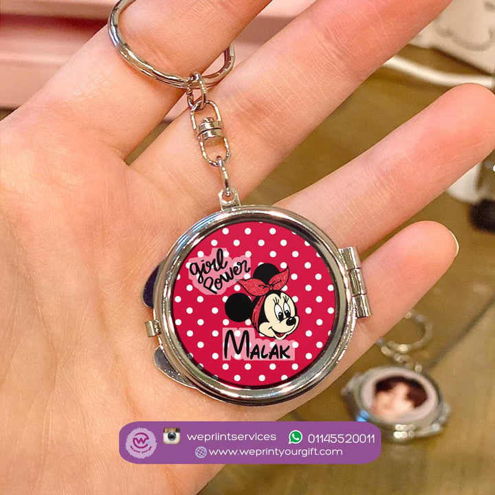Metal Keychain - With Inside Mirror - Minnie Mouse - weprint.yourgift