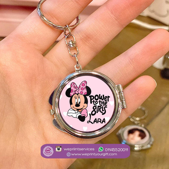 Metal Keychain - With Inside Mirror - Minnie Mouse - weprint.yourgift
