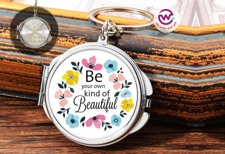 Metal Keychain - With Inside Mirror - Motivational Quotes - weprint.yourgift