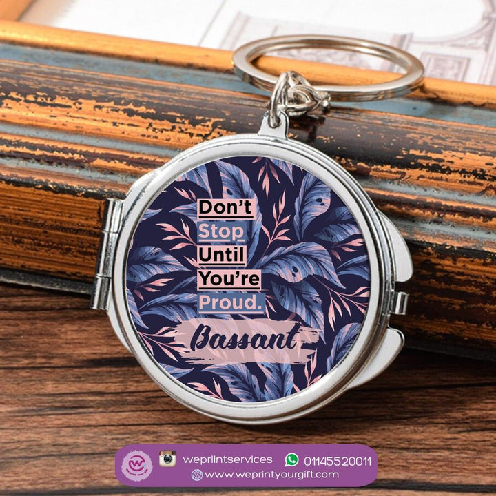 Metal Keychain - With Inside Mirror - Names - weprint.yourgift