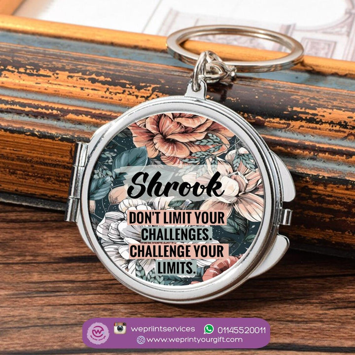 Metal Keychain - With Inside Mirror - Names - weprint.yourgift