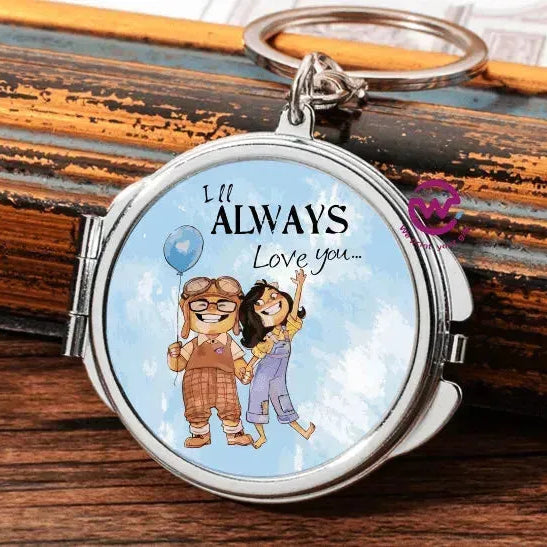 Metal Keychain - With Inside Mirror - Up Cartoon - WE PRINT