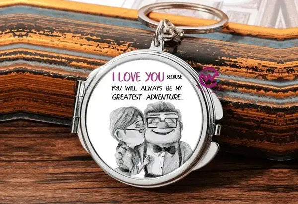 Metal Keychain - With Inside Mirror - Up Cartoon – WE PRINT