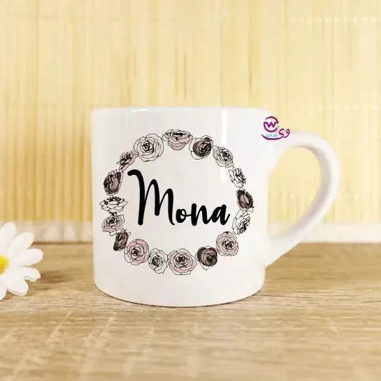 Mini-Mug -floral Names - WE PRINT