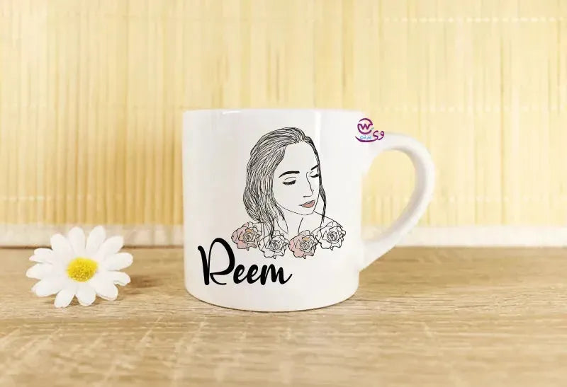 Mini-Mug -floral Names - WE PRINT
