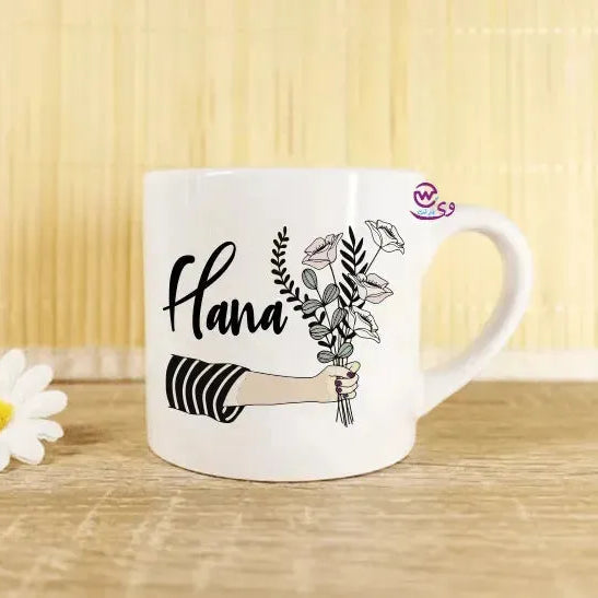 Mini-Mug -floral Names - WE PRINT