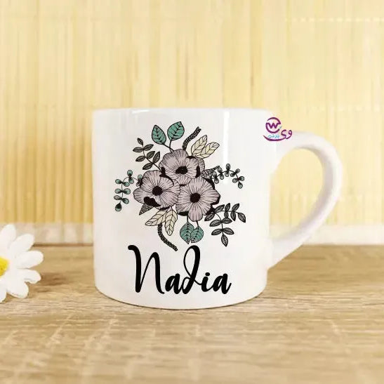Mini-Mug -floral Names - WE PRINT