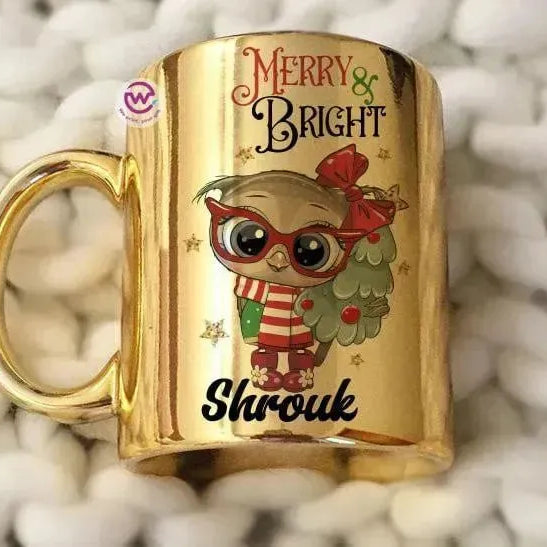 Mirror Ceramic Mug - Christmas owl - WE PRINT