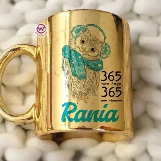 Mirror Ceramic Mug - Christmas owl - WE PRINT