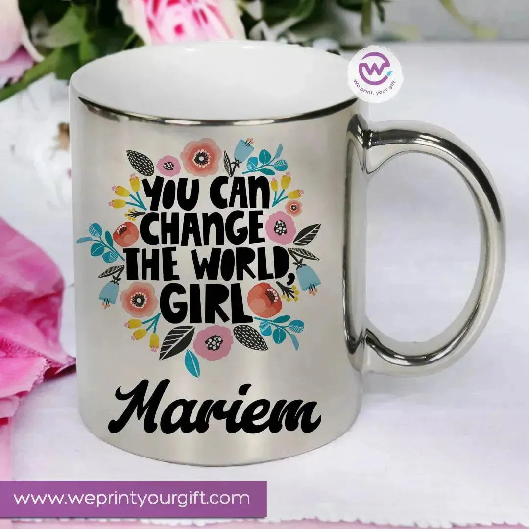 Mirror Ceramic - Silver Color - Motivational - WE PRINT