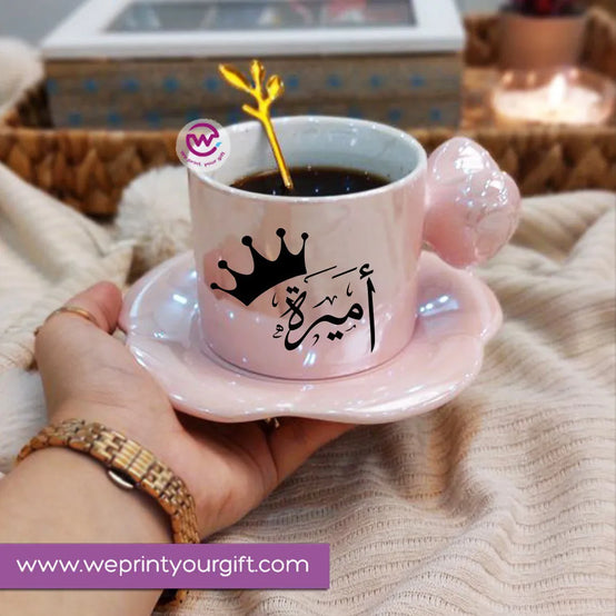 Mirror Mug with Spoon and Plate-Names - WE PRINT