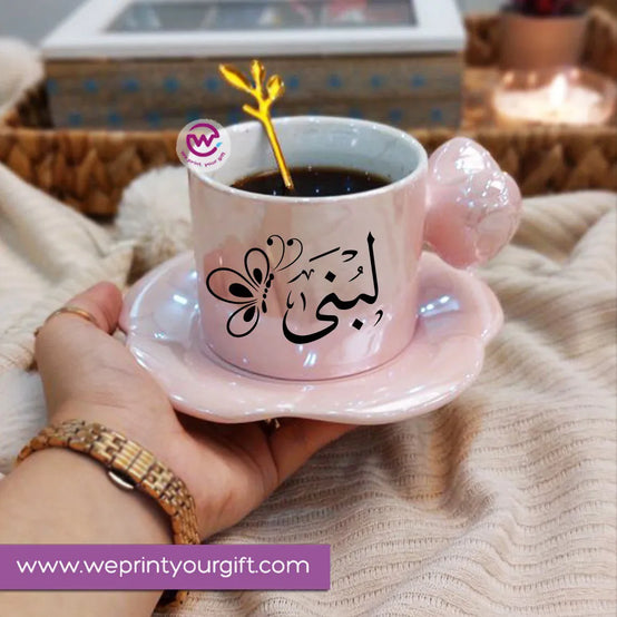 Mirror Mug with Spoon and Plate-Names - WE PRINT