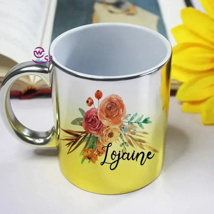 Mixed Colors Mug - English Names floral Designs - WE PRINT