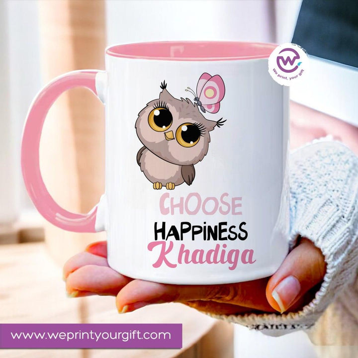 Mug-Colored Inside - Cute Owl - WE PRINT